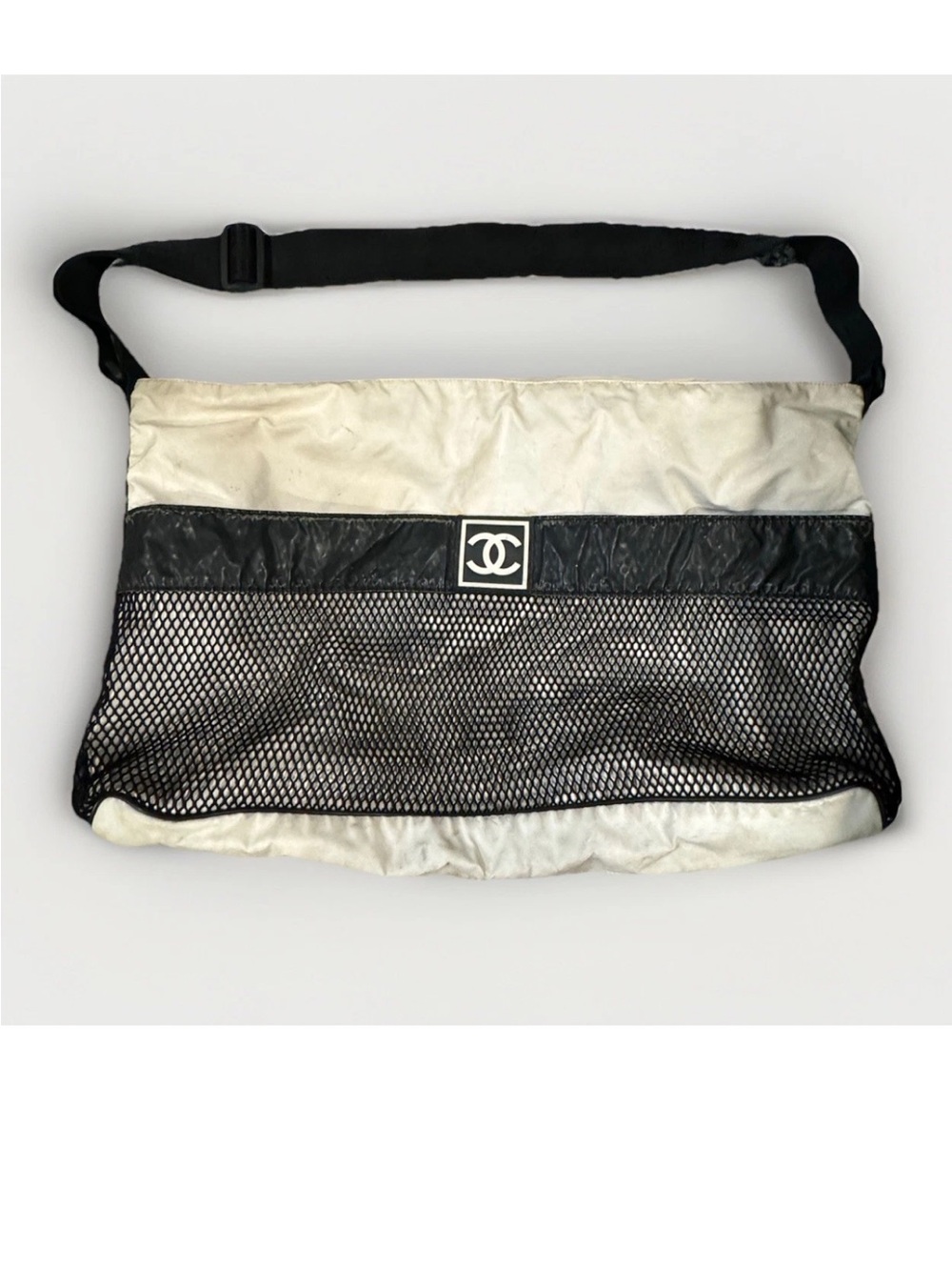 Chanel White Sport Line Mesh Crossbody Bag